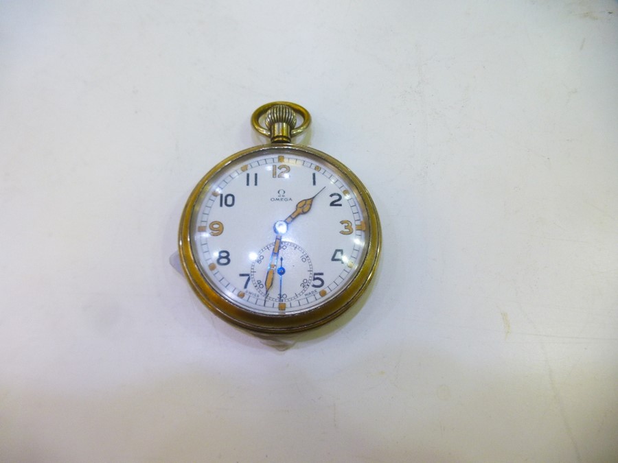 An OMEGA military steel pocket watch - Image 5 of 7