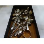 Quantity of various silver and possibly white metal cutlery to incl. spoons tongs, forks etc gross w