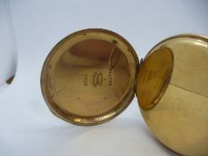 Gold plated late 19th/ early 20th Century enamelled faced pocket watch marked Federal, winds and tic