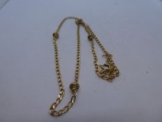 9ct Yellow gold neckchain marked 375, 4.8g