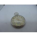 A vintage German silver pocket watch, stamped 800, and marked Union Horlogere