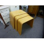 Retro nest of 3 plywood tables