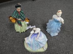 Royal Doulton 'The Orange Lady' 812548, Royal Doulton 'Giselle' 2139 and 'Enchantment' 2178'