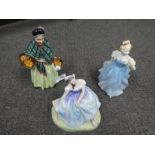 Royal Doulton 'The Orange Lady' 812548, Royal Doulton 'Giselle' 2139 and 'Enchantment' 2178'