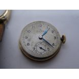 9ct yellow gold gents Rolex wrist watch dating from late 1930s on brown leather strap, worn througho