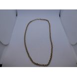 9ct yellow gold belcher chain, maker 375, 57cm, weight 26.3g