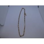 9ct yellow gold curb link necklace, marked 375 and 9K 5.6g