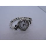 Ladies silver decorative decorative wristwatch marked 925, bracket marks, sterling silver
