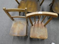 2 Antique pine children's chairs