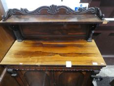 Antique Rosewood chiffonnier with galleried back above cupboards