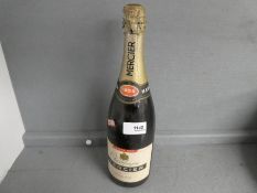 Vintage bottle of 'Mercier' champagne