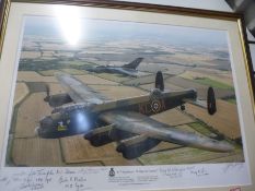 Framed and glazed signed limited edition print entitled '617 Squadron, A Place in History' 270/617 b