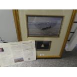 Framed and glazed limited edition print entitled 'Curtiss Tomahawks' by Roy Cross, signed 62/95 with