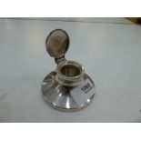 A silver inkwell by S Blanckensee and Son Ltd, 1926 Chester of good quality. With a silver Christeni
