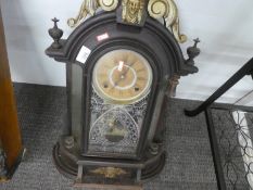 Vintage mahogany cased pendulum wall clock