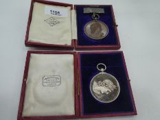 2 cased John Pinches medals presented Gertrud M Sunman Royal Academy DF Music in 1913 and 1914