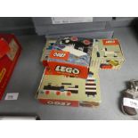 3 Boxes of vintage Lego sets 319, 315 and 3 and 3 boxed DeAgostini small scale model warships