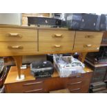 Mid Century teak sideboard/dressing table with 6 drawers by Austinsuite
