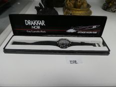 Boxed Drakkar Noir, Guy Larocke Paris wristwatch