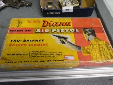 Vintage Diana air pistol in original box