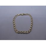 9ct yellow gold curb link bracelet, marked 375, 6.3g