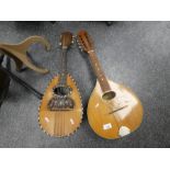 Vintage Turkish mandolin and Romanian example