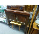 A vintage inlaid Edwardian washstand