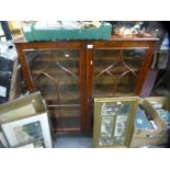 Victorian mahogany two door glazed bookcase