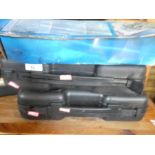 Two portable gas stoves, metal Irwin clamp etc