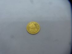 9ct yellwo gold commemorative coin 'HMS Royal Sovereign' in half sovereign size, limited to 10000 fo