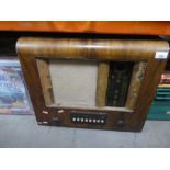 Vintage mahogany cased radio