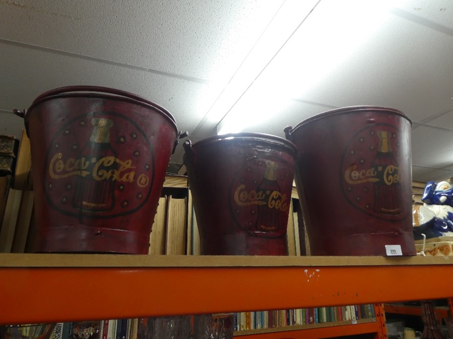 3 Graduated Coca Cola buckets - Bild 3 aus 5