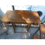 Sewing machine table and a barley twist side table