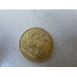 22ct gold Full Sovereign, dated 1896, Young Victoria and George and the Dragon