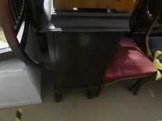 Vintage mahogany music cabinet on claw and ball supports