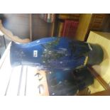 Vintage blue glazed floor standing vase