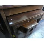 A vintage mahogany folding table, and a mahogany corner cabinet