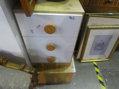 Three single drawer bedside cabinets by Stag and a three drawer example