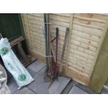 Vintage wooden handled garden tools