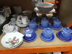 A collection of mixed china to include Portmeirion scalloped side dishes. Royal Worcester tea cup