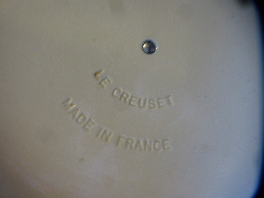 Large circular blue Le Creuset lidded pot, another rectangular example etc - Image 2 of 8