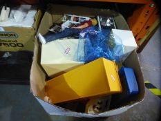 A box of Sindy house accessories and doll etc