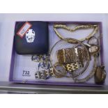 Box containing mixed costume jewellery incl. watch, bracelets etc