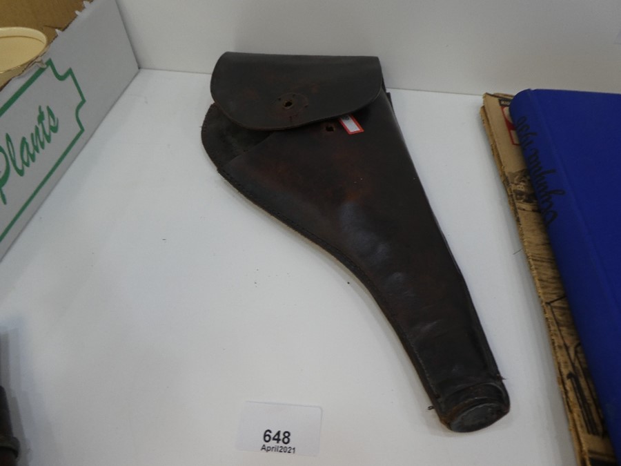 A Spanish 12mm six shot double action pinfire revolver with leather holster - Image 4 of 8