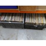 2 Crates of various Country and Western LP records and a case similar