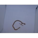 9ct rose gold bracelet, marked 375 and 9K, 16.3g