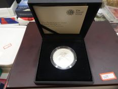 A selection of five coins to include; Four Generations of Royalty 2018 UK £5 Silver coin 28.28g, The