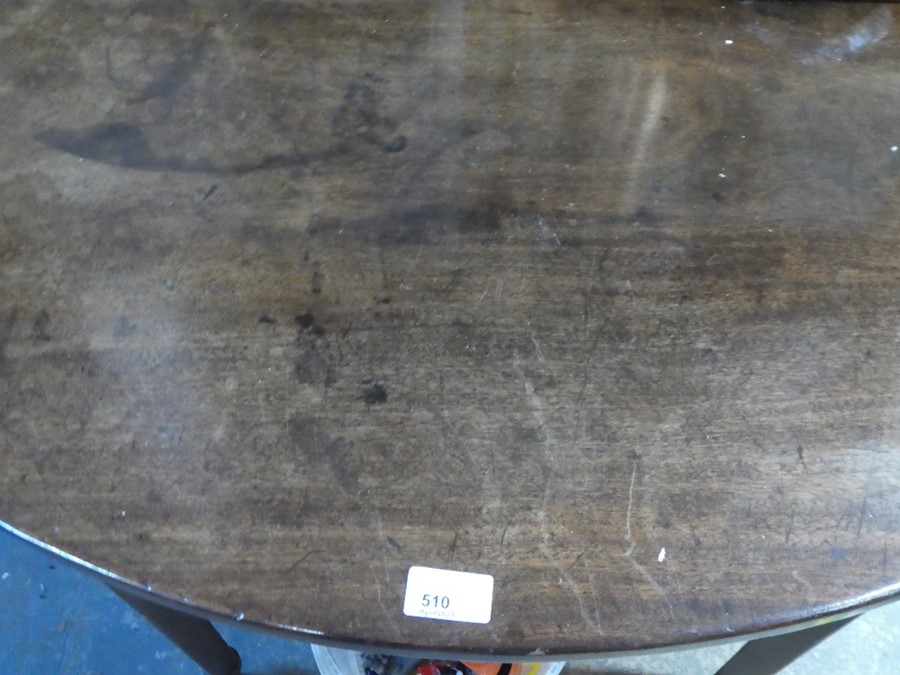 Victorian mahogany demi lune table - Bild 4 aus 4