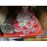 3 Boxes of mixed glassware incl. Art glass vases, decanters, large vases, collectors plates etc