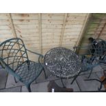 Cast iron round bistro set